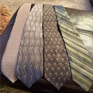 Sophisticated Men's Tie Collection - Gray and Green